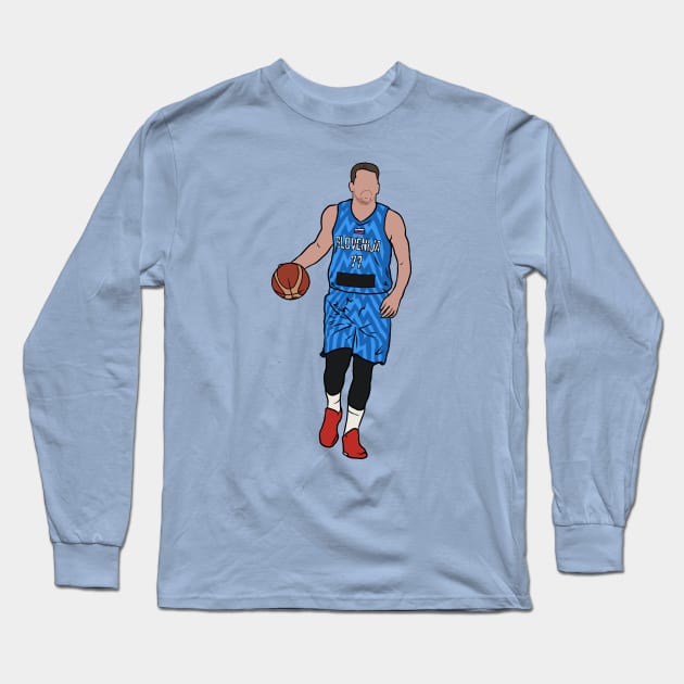 Luka Doncic Slovenia Long Sleeve T-Shirt by rattraptees